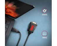Axagon ADS-1PSN, USB-A 2.0 - serial RS-232 DB9-M / kabel 1.5m - 1353393 - zdjęcie 4